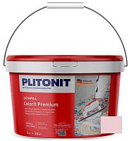 Затирка для швов с армирующими волокнами PLITONIT СOLORIT PREMIUM мокрый светло-розовая, ведро 2 кг